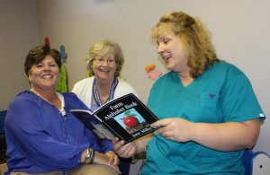 Lake Cumberland District Health Department health education director Tracy Aaron; nurse supervisor Jeanne Gaskin; and office manager Kim Tucker 